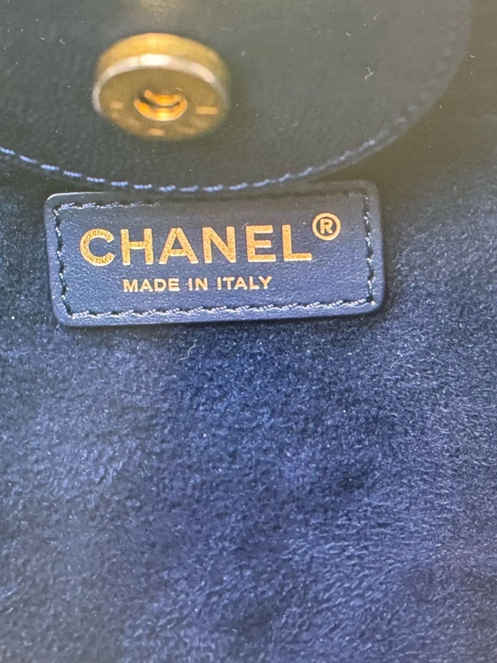 Chanel Caviar Small Studded Deauville Tote Navy - Picture 9 of 16